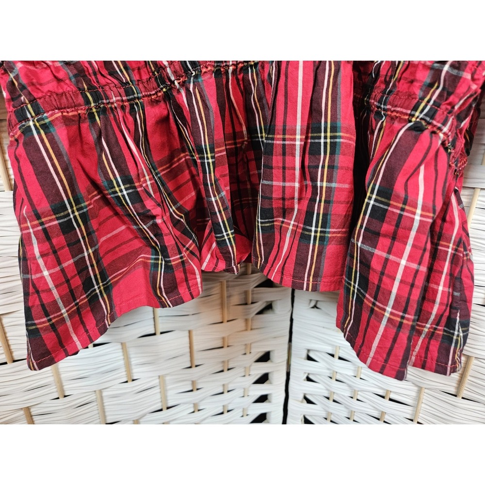 Old Navy Womens Red Plaid Top Sz 2xl Milkmaid Festive Holiday Christmas - Picture 4 of 14